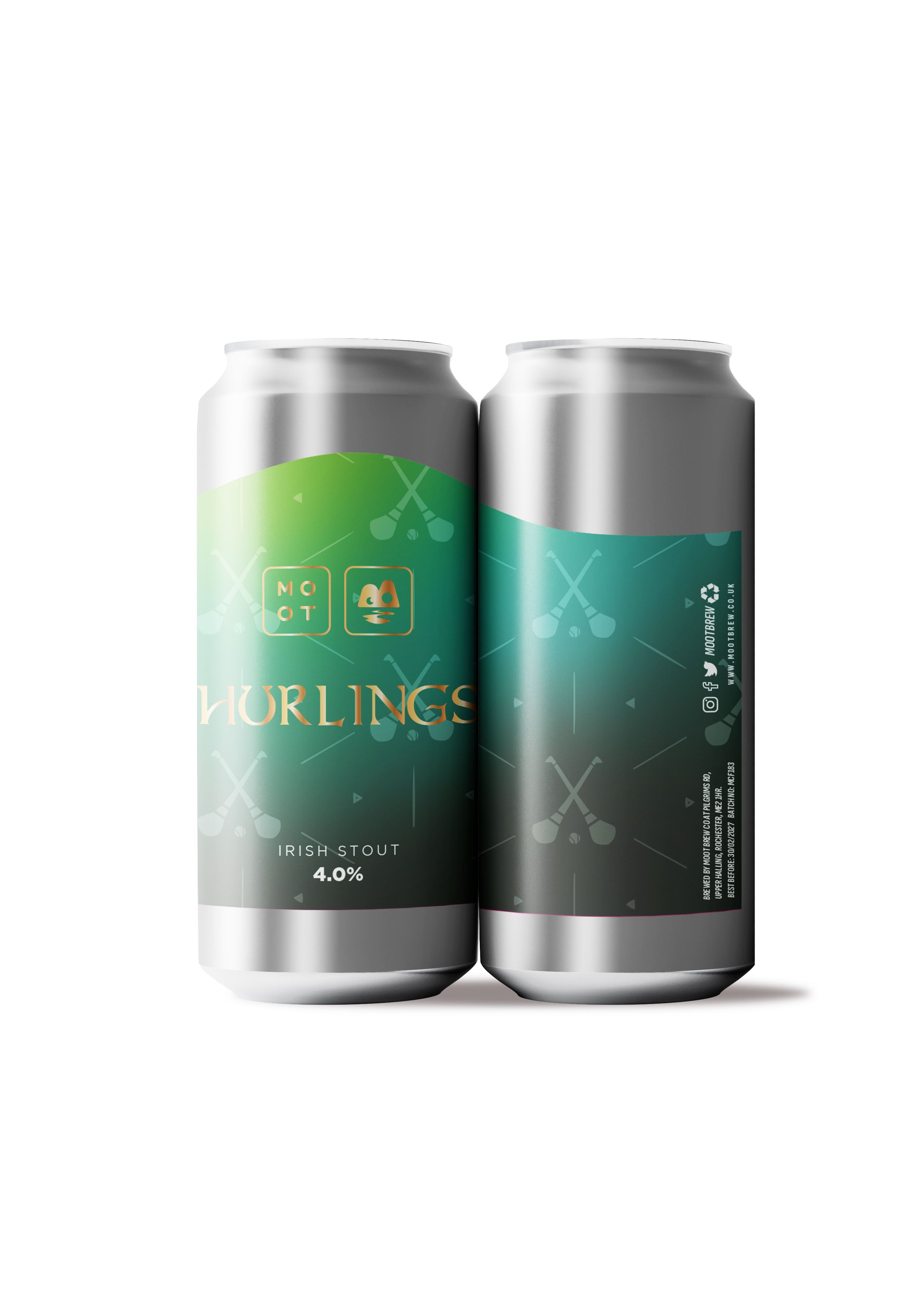 Hurlings Irish Stout beer can – smooth roasted craft stout 4%