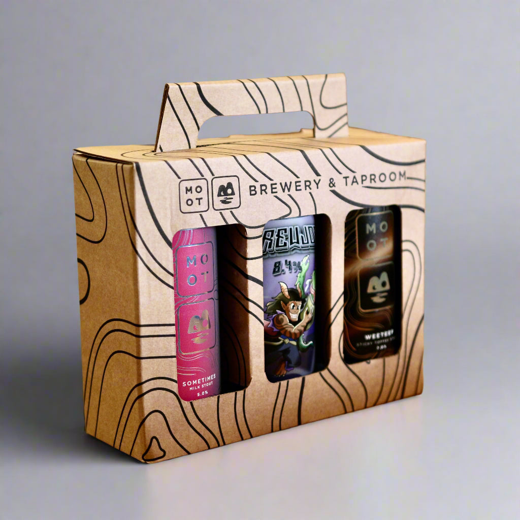 Core Box craft beer gift pack presented as a beer gift with wrapping and glasses