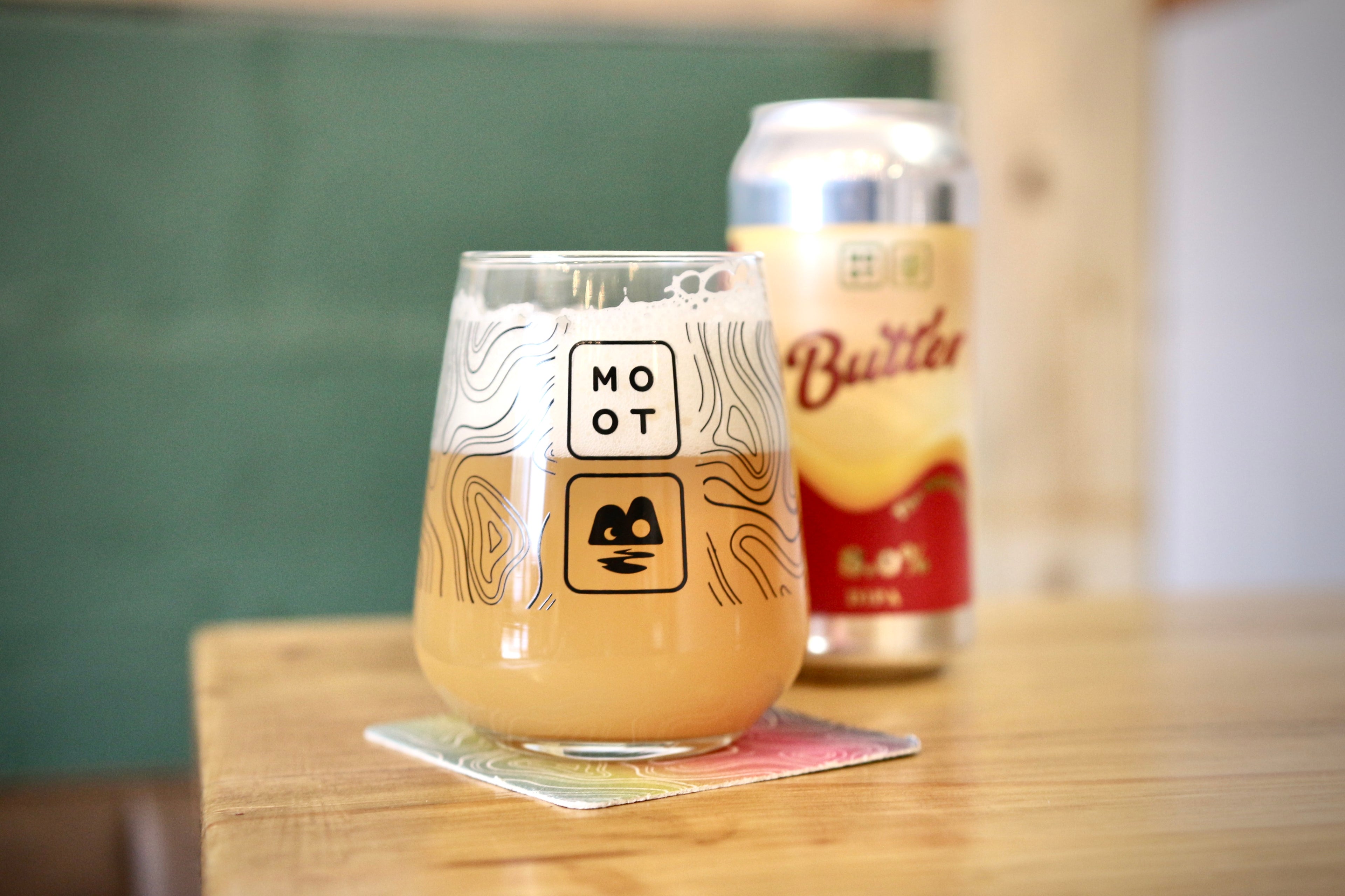 Hazy Double IPA poured into glass showing thick body and soft foam