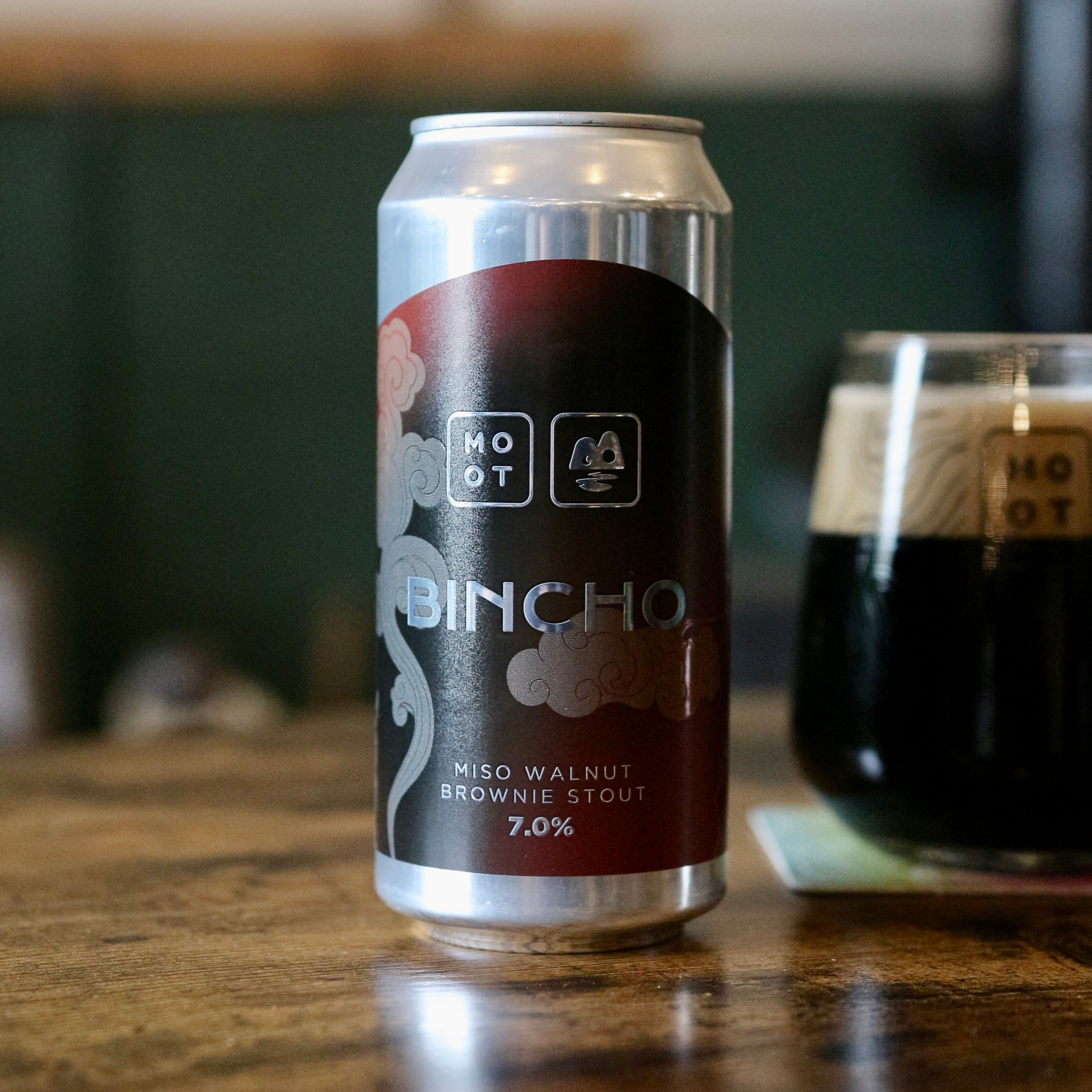BINCHO Miso Walnut Brownie Pastry Stout can – dark chocolate and walnut dessert beer